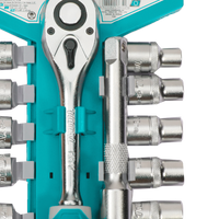 Industrial 1/2" Drive 50BV30 Alloy Steel Metric Ratchet & Socket Set (12 pieces)