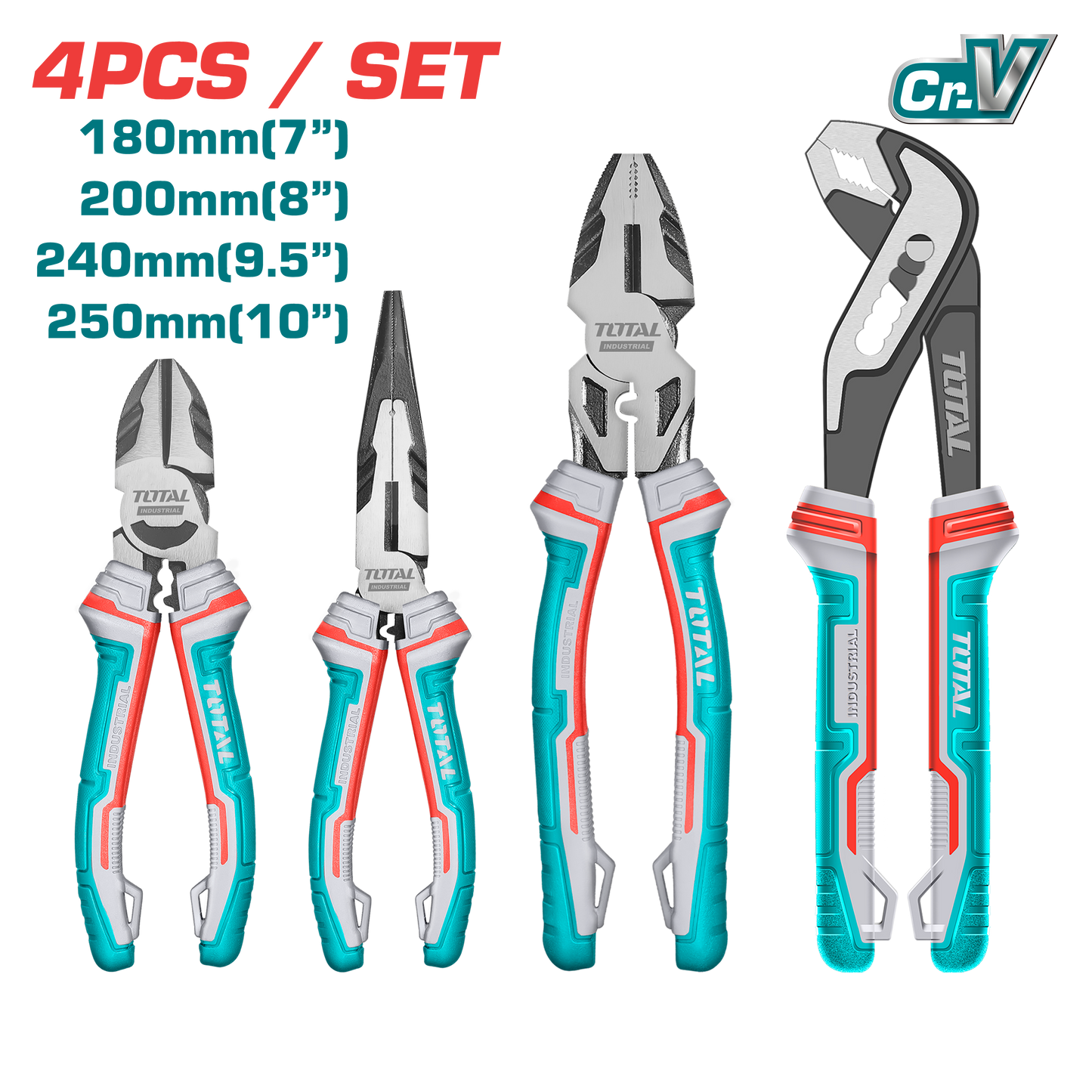 High-Leverage Industrial Pliers Set (4 pieces)