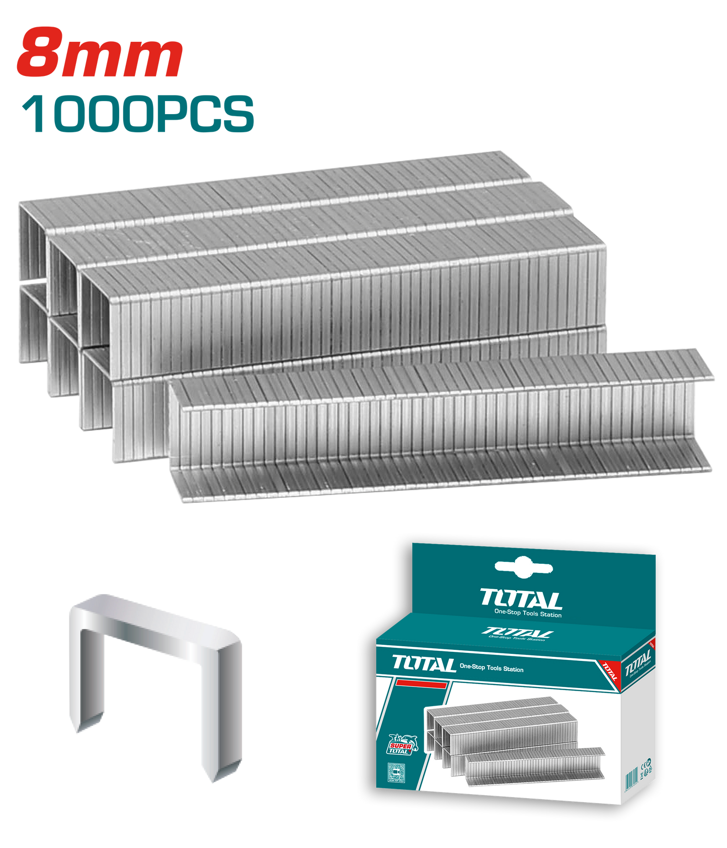 Heavy-Duty Staple Refills 8mm (1,000-Piece Box)
