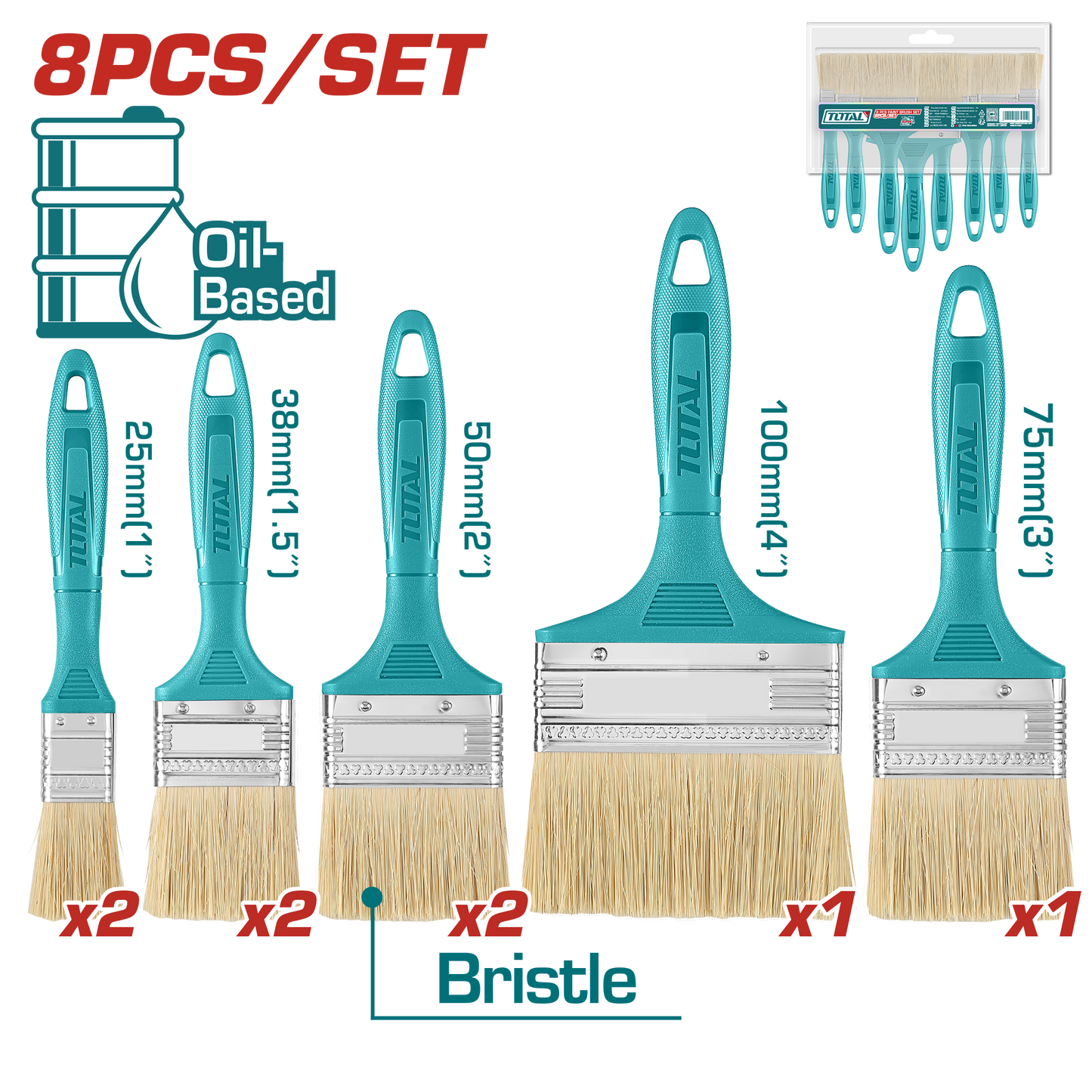 Paint Brush Set (8 pieces)