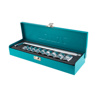Industrial 1/2" Drive High-Torque Metric Socket & Solid L-Bar Set (10 pieces)