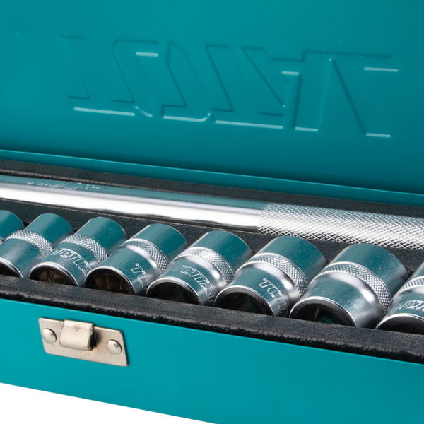 Industrial 1/2" Drive High-Torque Metric Socket & Solid L-Bar Set (10 pieces)