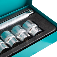 Industrial 1/2" Drive High-Torque Metric Socket & Solid L-Bar Set (10 pieces)