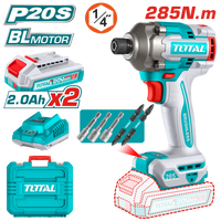 Brushless Cordless Impact Driver 285N.m - 1/4" Hex - P20S 2.0Ah