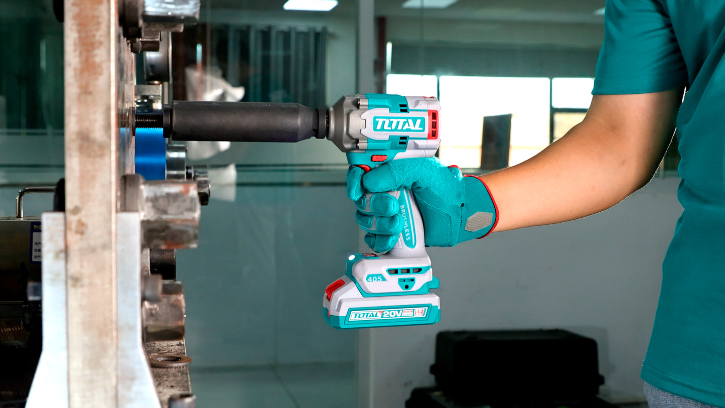 Industrial Brushless Cordless Impact Wrench 405N.m - 1/2" Square Drive - P20S 2.0Ah