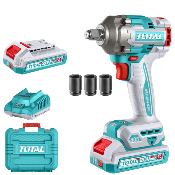 Industrial Brushless Cordless Impact Wrench 405N.m - 1/2" Square Drive - P20S 2.0Ah