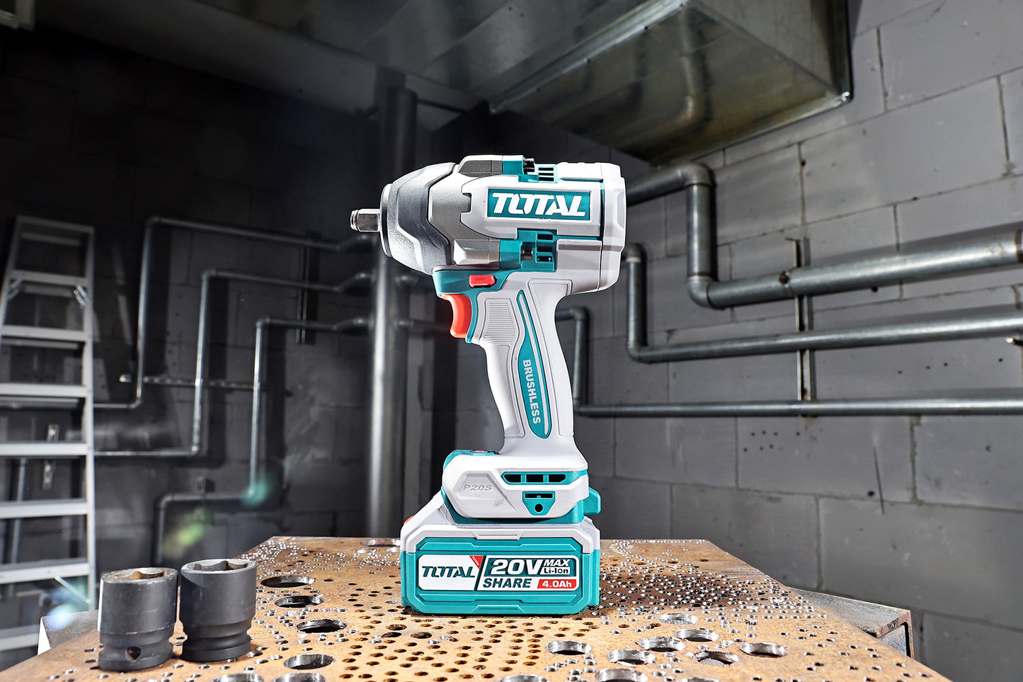 Industrial Brushless Cordless 1/2" Square Drive Impact Wrench 850Nm/ 1000Nm - P20S 4.0Ah