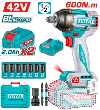 Industrial Brushless Cordless 1/2" Impact Wrench 600Nm - P42M 2.0Ah