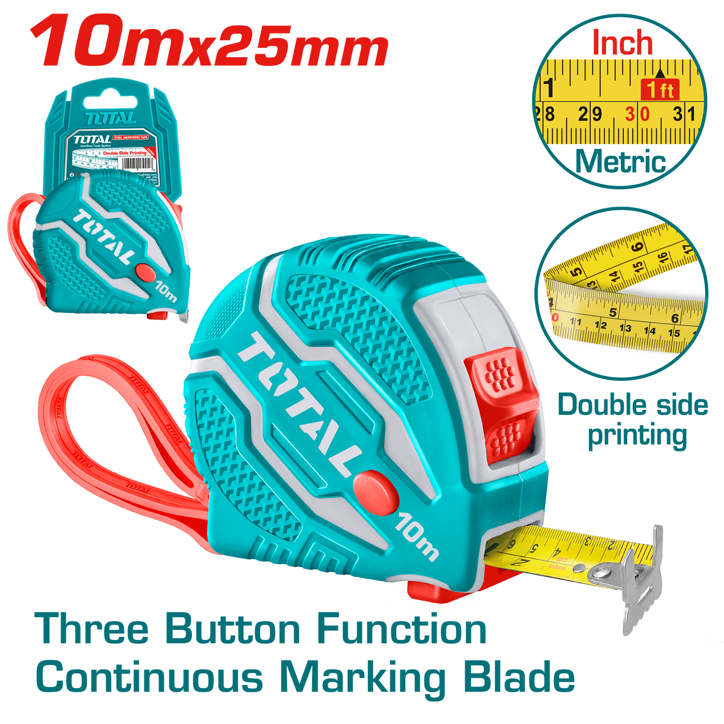 Steel Measuring Tape 10mx25mm