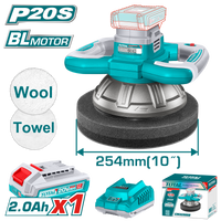 Brushless Cordless Polisher 254mm(10") - P20S 2.0Ah