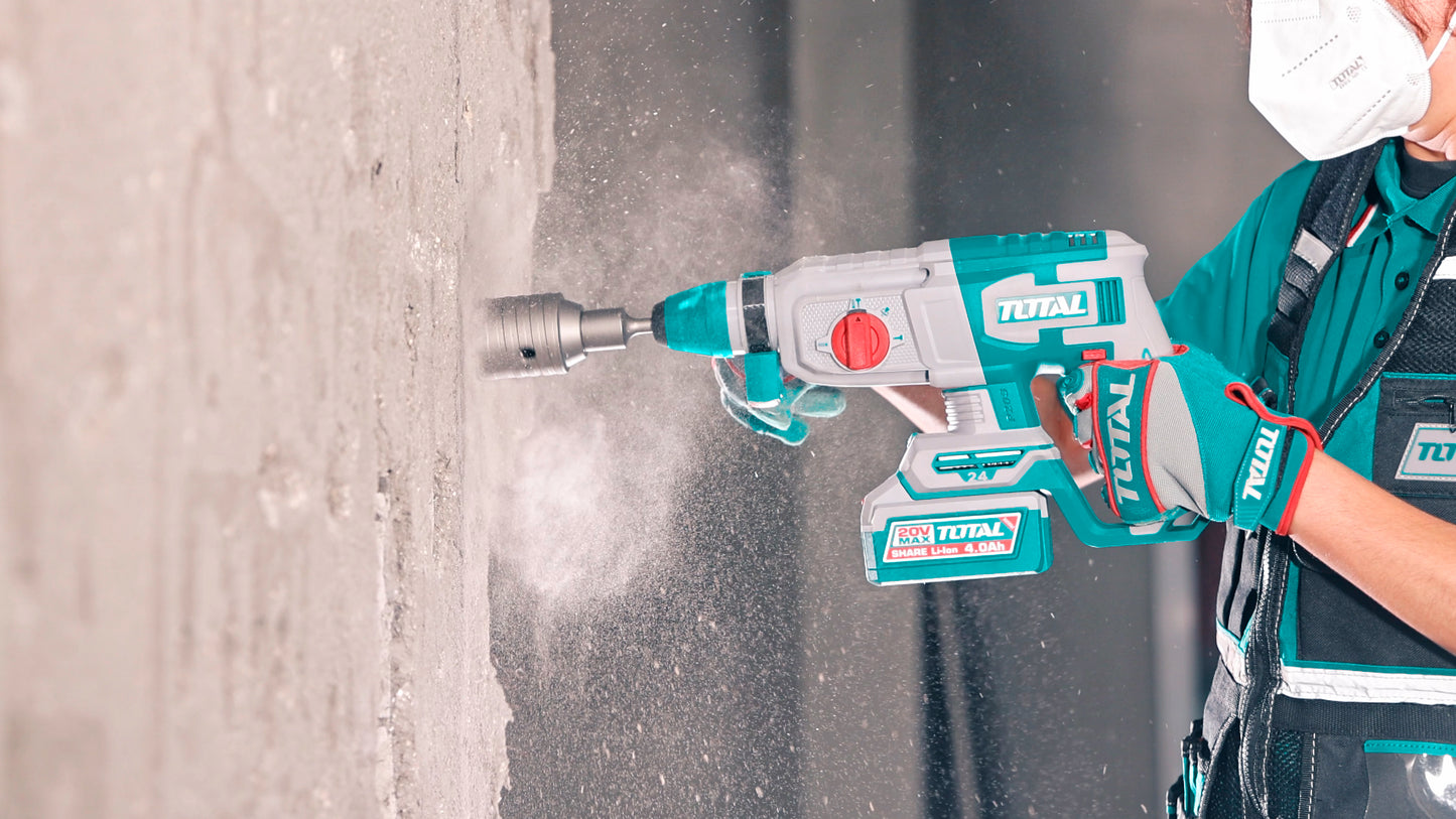 Industrial Brushless Cordless Rotary Hammer 24mm(15/16") - SDS Plus - P20S 4.0Ah
