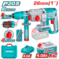 Industrial Brushless Cordless Rotary Hammer Ø26mm(1") - SDS Plus - P20S 4.0Ah