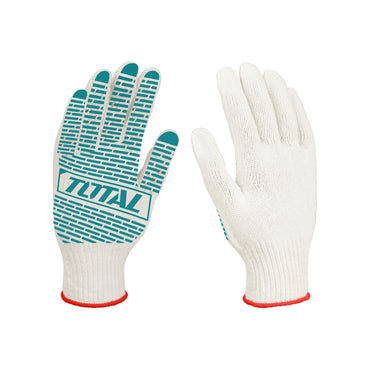 Knitted Work Gloves with Anti-Slip PVC Dots XL - 10 Gauge