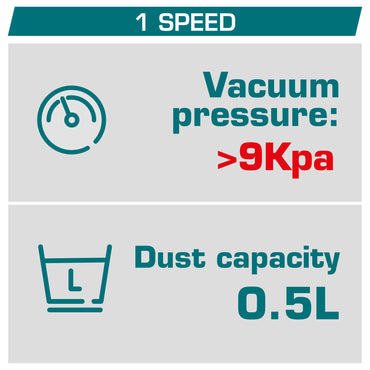 Cordless Vacuum Cleaner 0.5L - P20S 2.0Ah