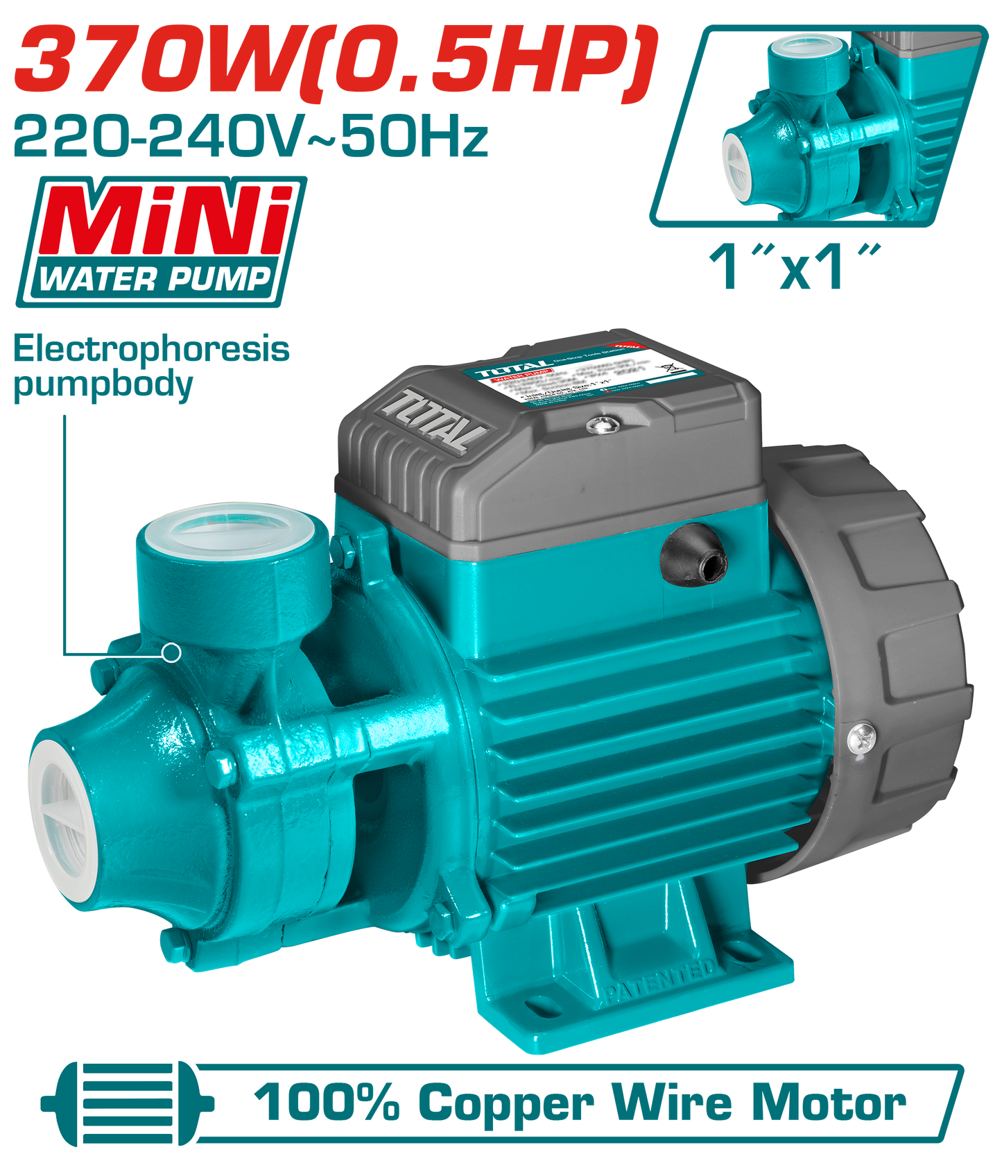 Peripheral Pump 370w (0.5HP) 1"