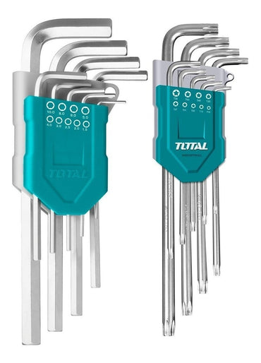 Hex & Torx Key Set Extra-long arm (18 pieces)