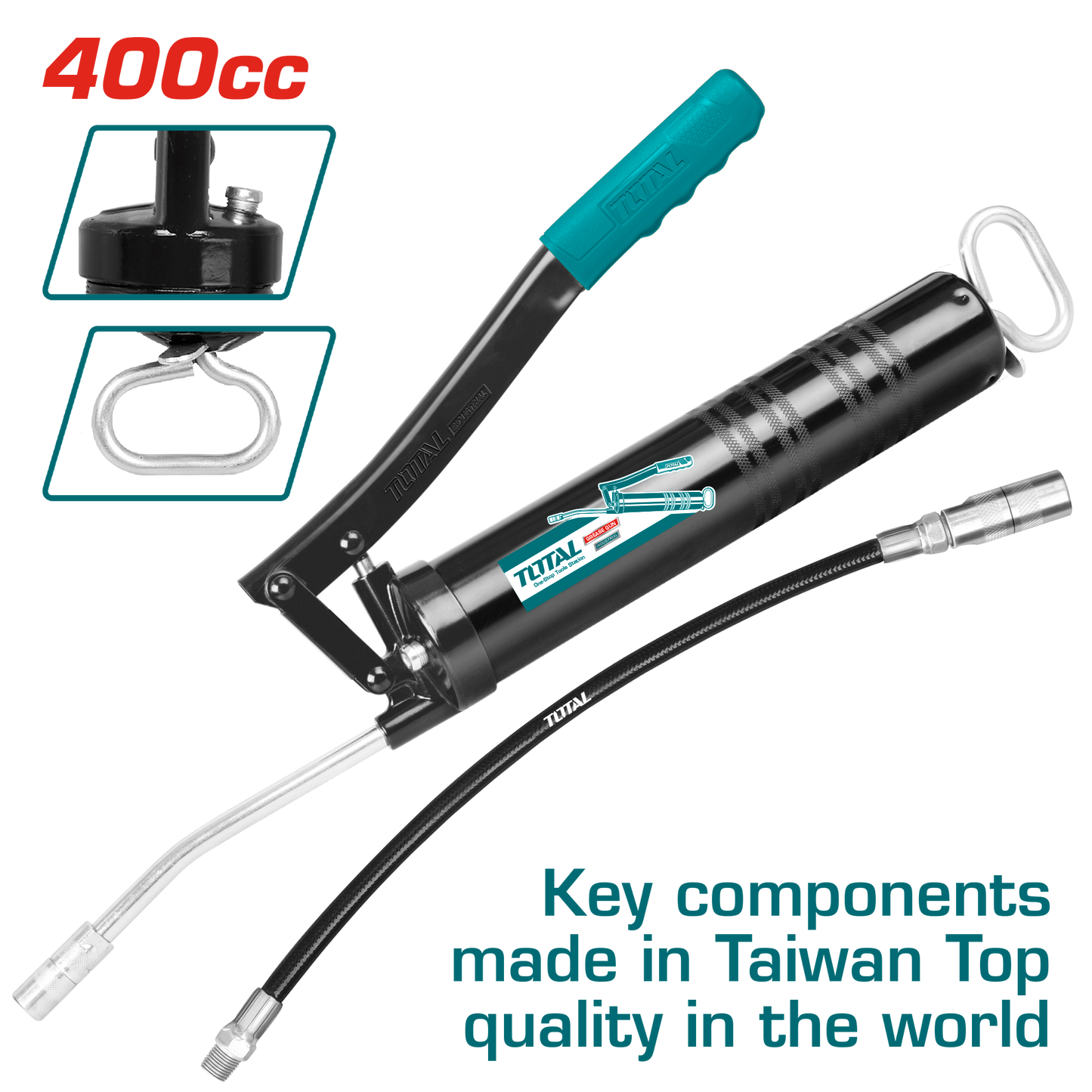 Grease Gun, 400cc/14oz, 4500psi