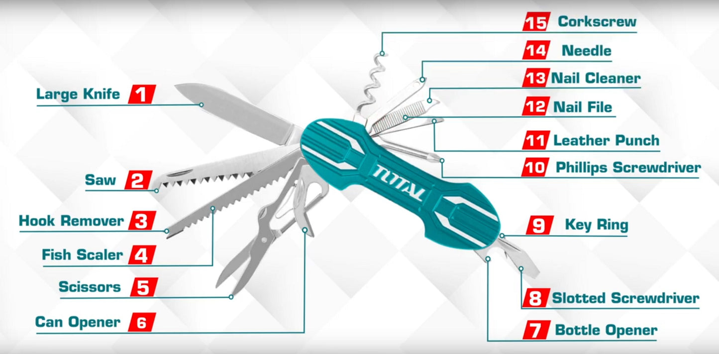 Multi-Function Knife, 15 Functions Tool