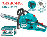 Gasoline Chain Saw 1.8kW - 46cc - 445mm (18")