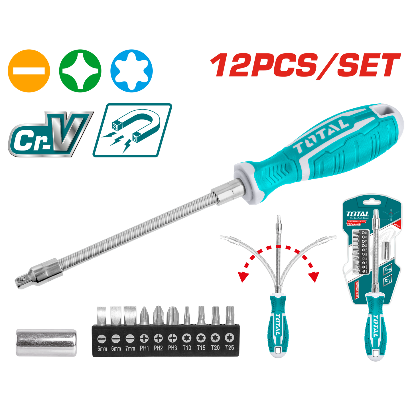 Flexible Shaft Screwdriver Set (12pcs)