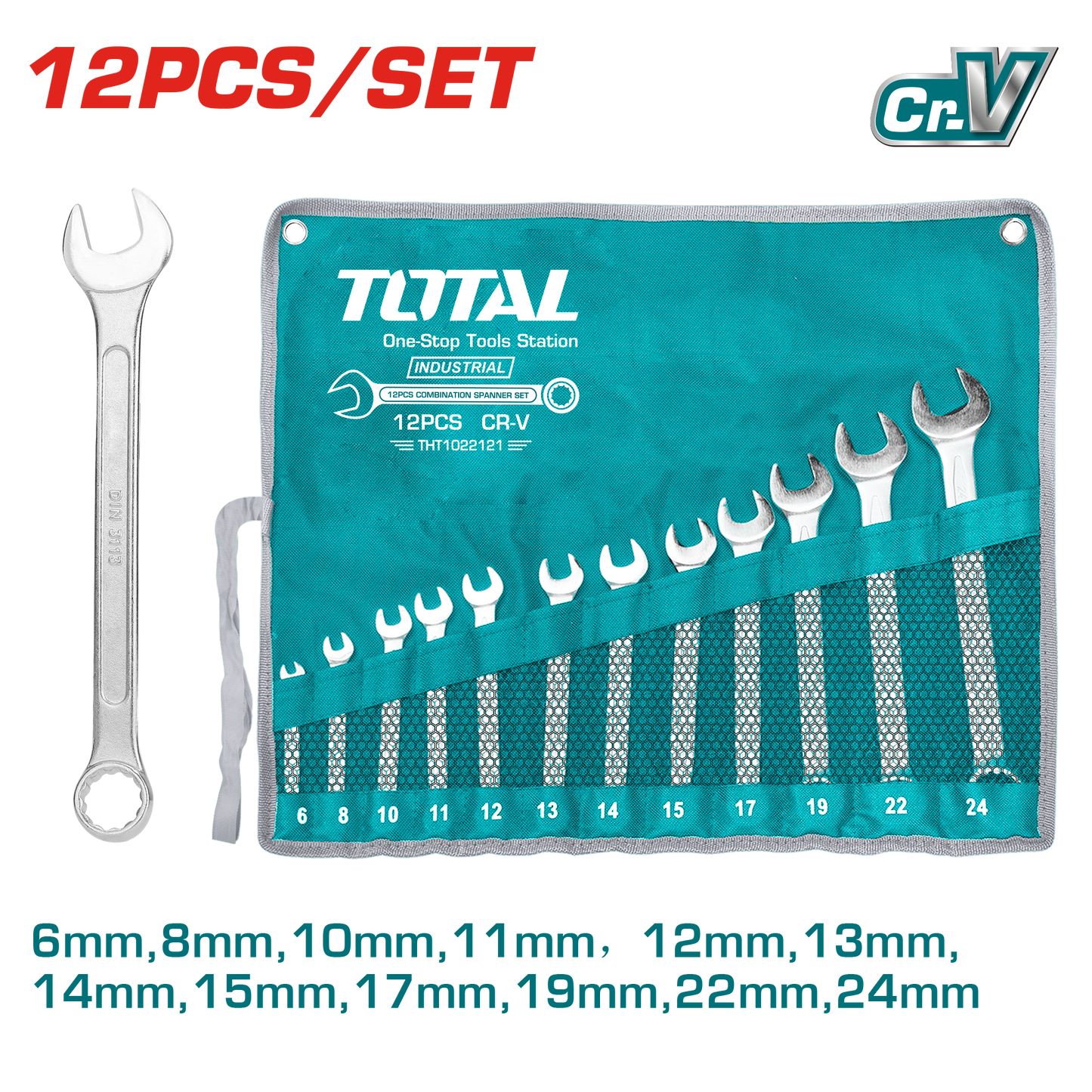 Combination Spanner Set (12Pcs) 6-24mm