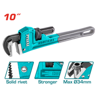 Pipe Wrench, (10" 250mm), Grey Handle