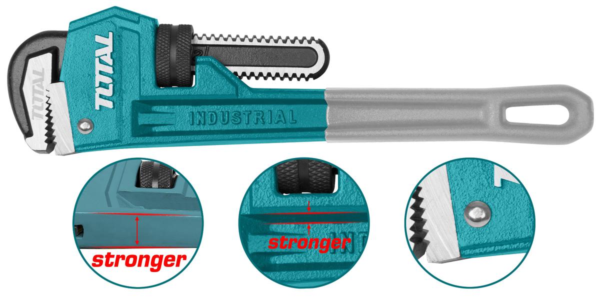 Pipe Wrench, (10" 250mm), Grey Handle
